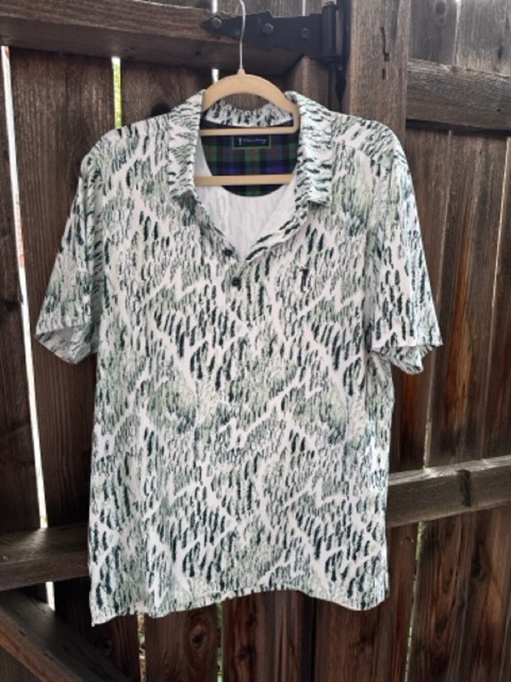 William Murray NWOT Slippery Slope Golf Polo Size L Green White